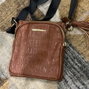 Steve Madden Embossed Brown Crossbody Bag